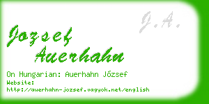 jozsef auerhahn business card